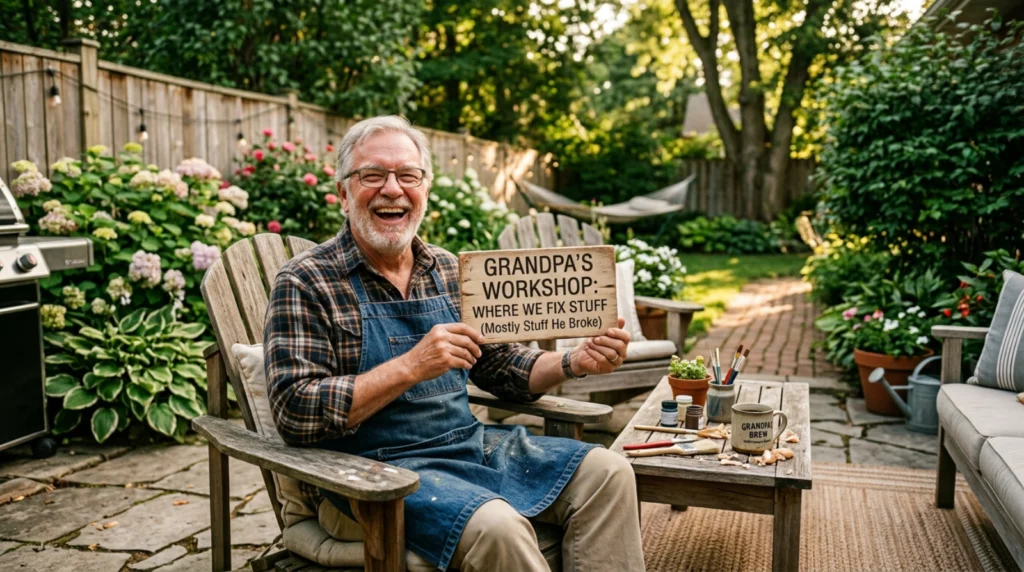 Backyard Grandpa Humor