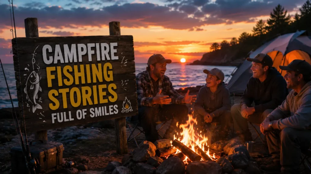 Campfire Fishing Stories Full Of Smiles
