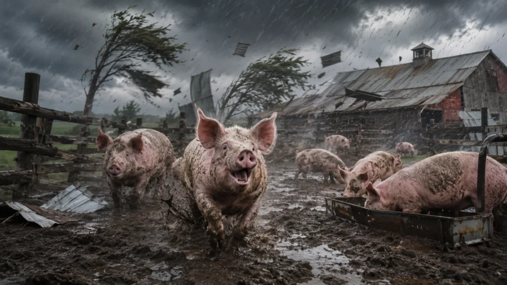 Pig Farm Weather and Outdoor Chaos Comedy