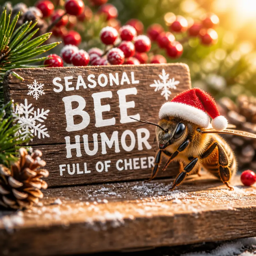 Seasonal Bee Humor Full Of Cheer