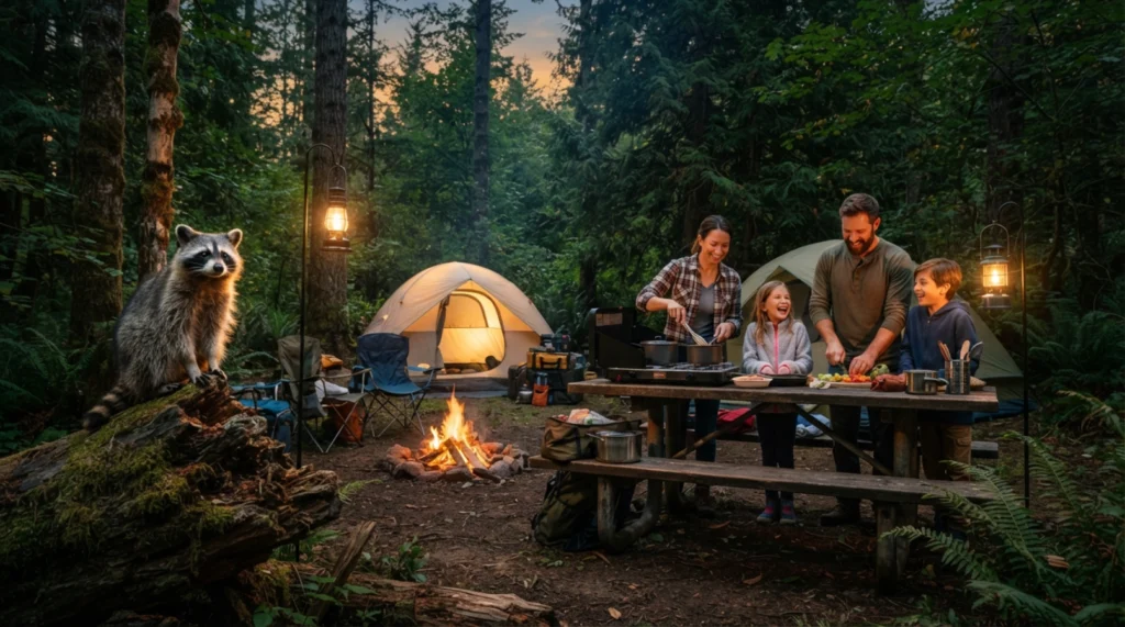 Camping With Raccoons