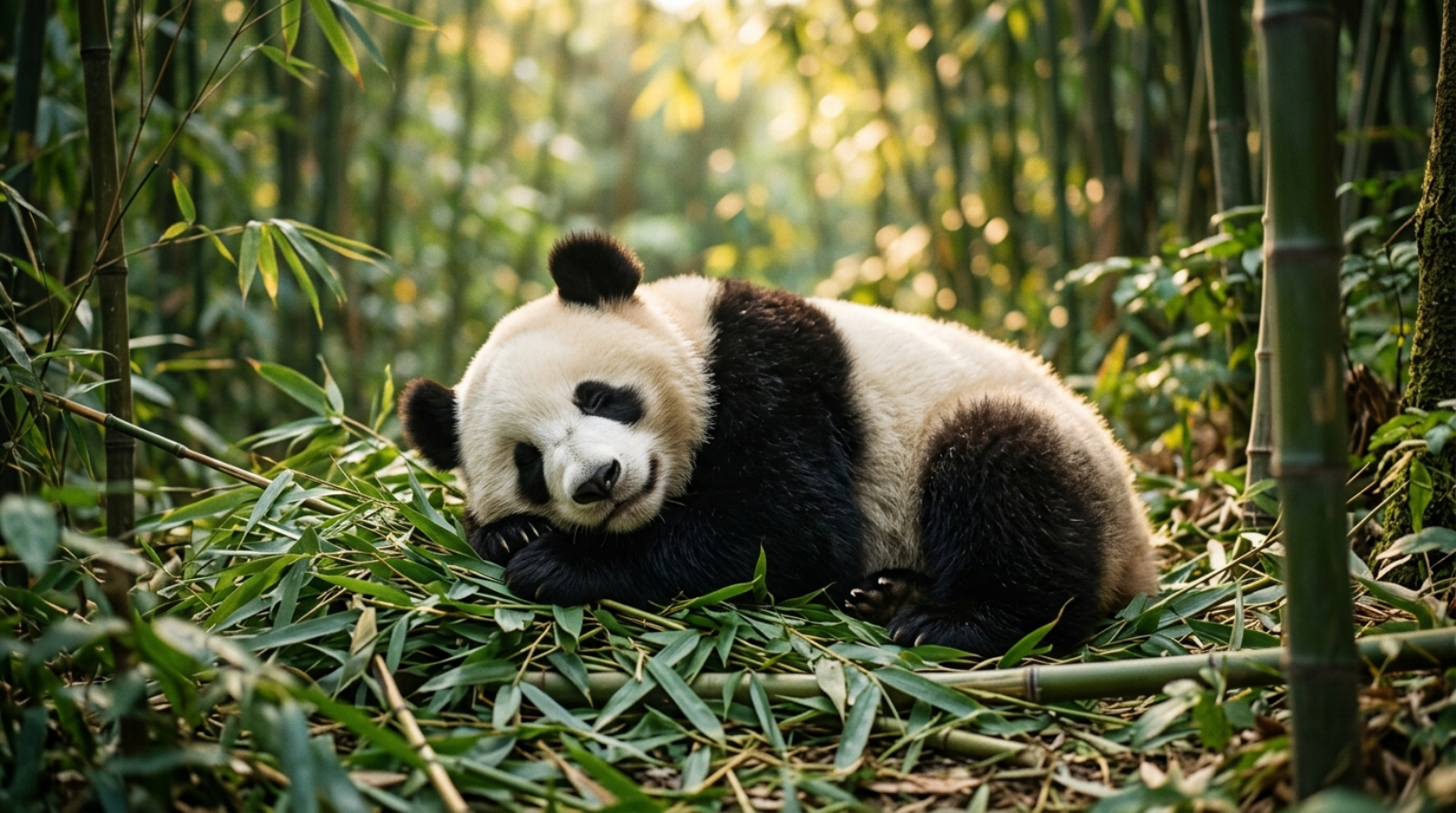 Sleepy Panda Smiles