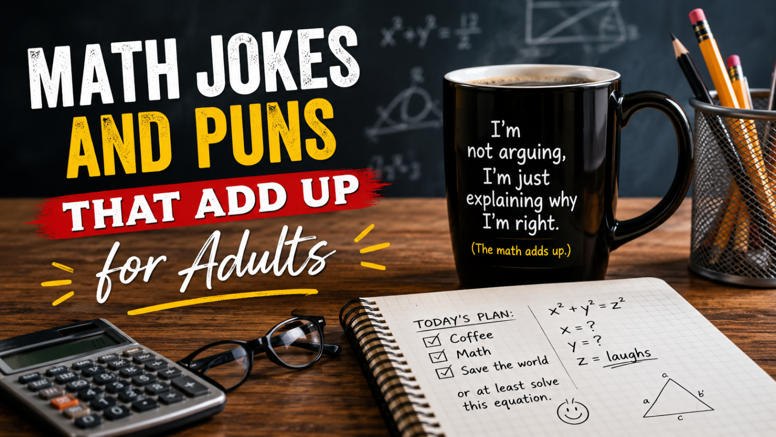 Math jokes and puns that add up for adults