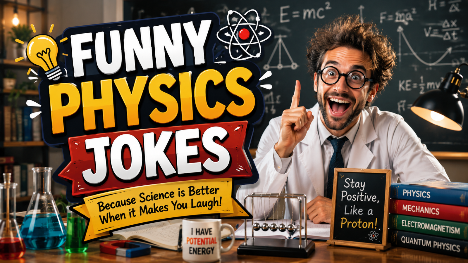 Short physics jokes and puns that defy gravity