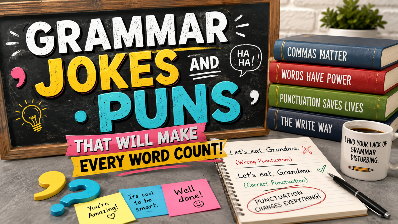 Grammar Jokes and Puns That Will Make Every Word Count