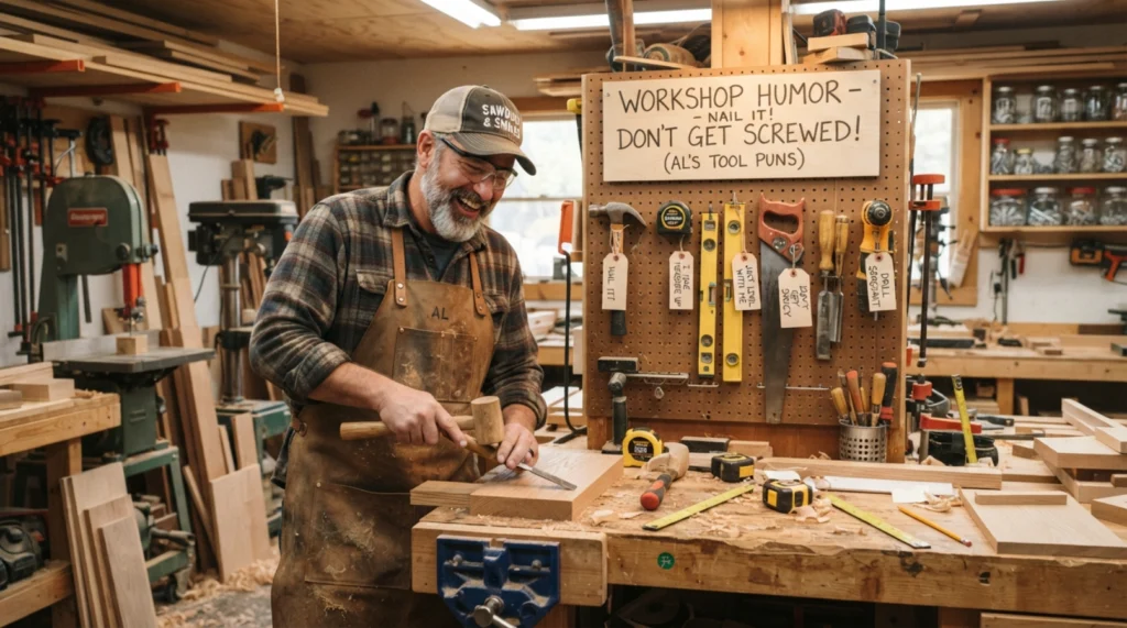 Woodworking Tool Puns For Workshop Humor